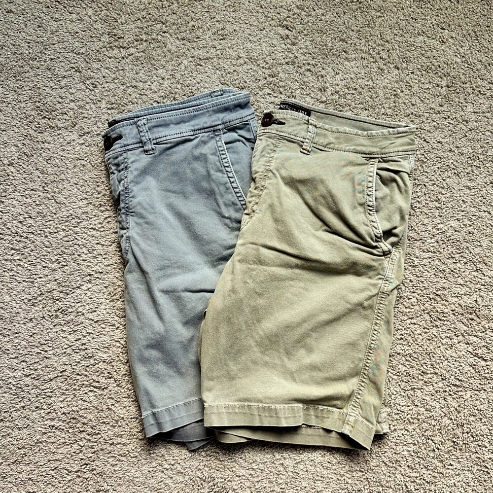 2 pairs of American Eagle active flex shorts.